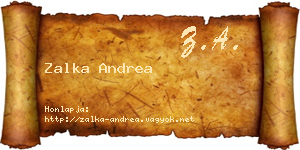 Zalka Andrea névjegykártya